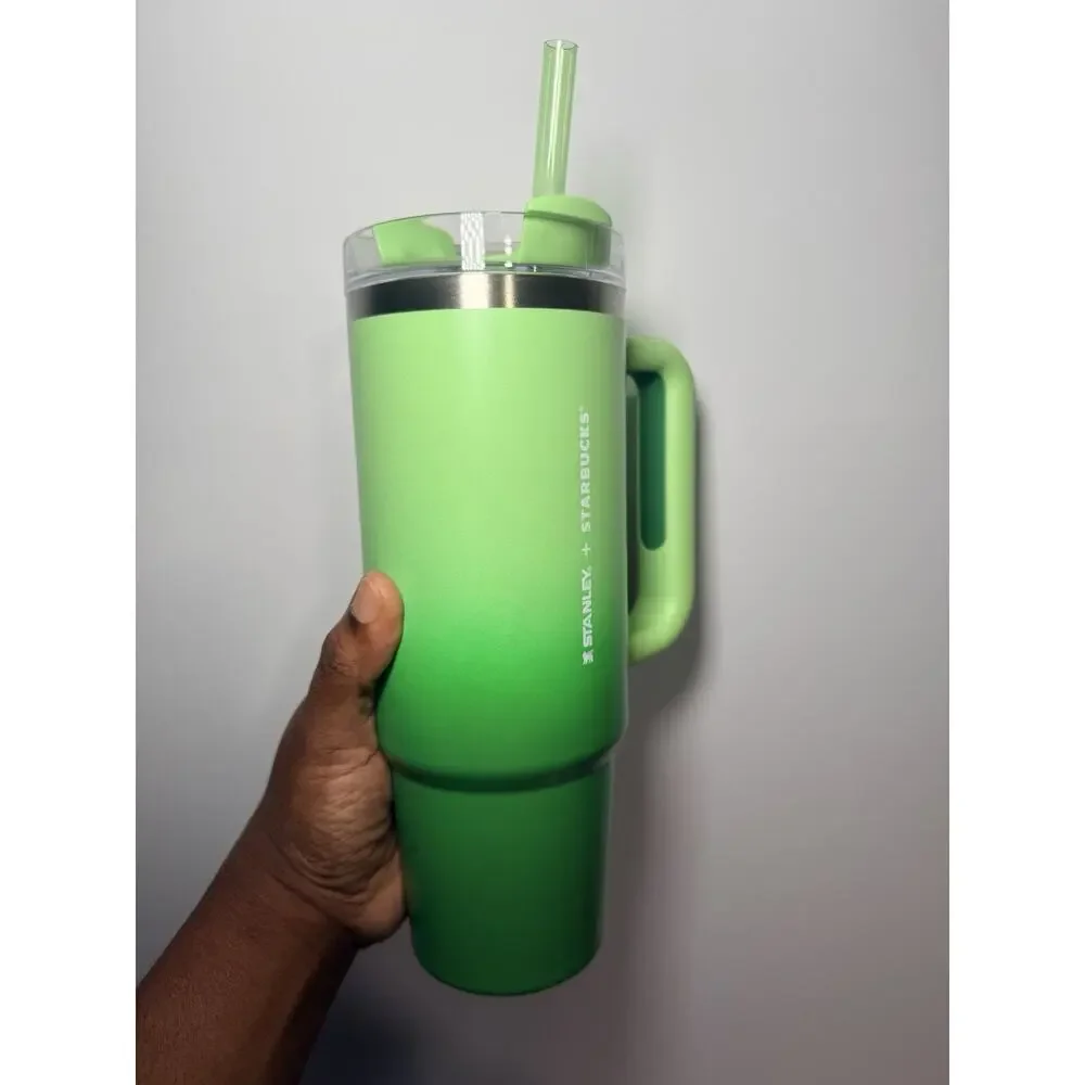 Stanley X Starbucks Cambodia ANNIVERSARY GREEN GRADIENT 30oz Tumbler BNWT - Picture 3 of 6